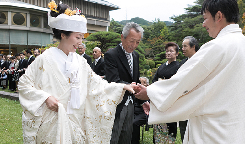 白無垢の花嫁の姿
