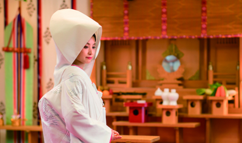 白無垢の花嫁の姿